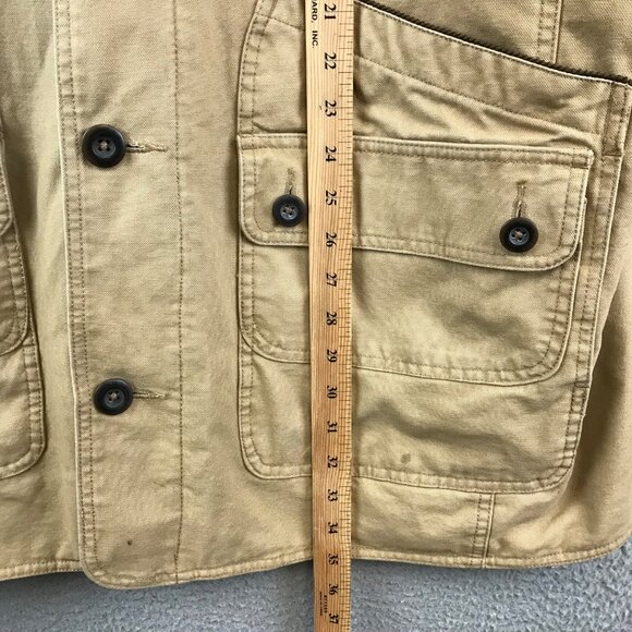 Orvis Barn Coat Jacket Tan Corduroy Collar Quilted Lining Mens XL - Picture 10 of 15